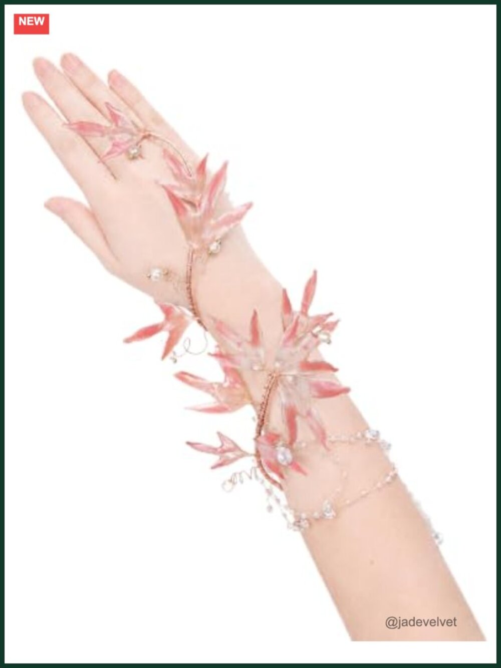 Resin Leaf Arm Wrap Adjustable Fairy Renfaire Costume Accessory Lightweight